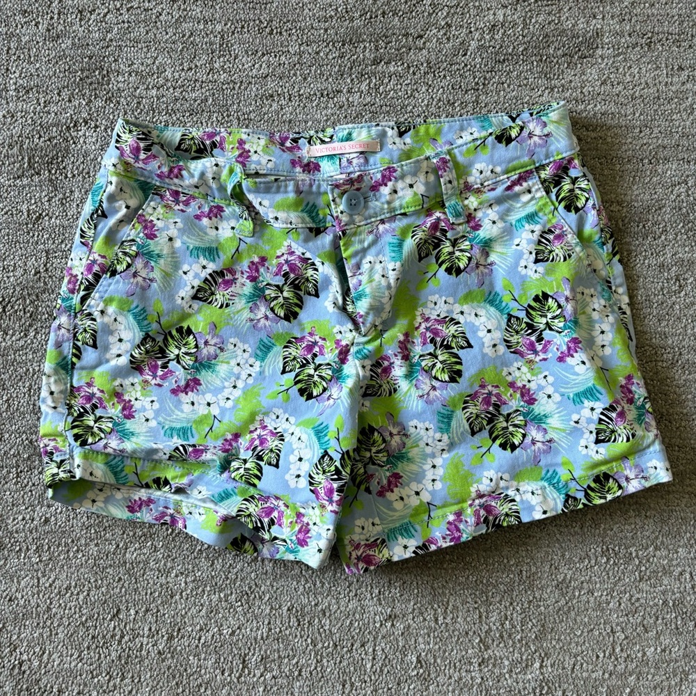 Victoria's Secret Floral Print Shorts SZ 4